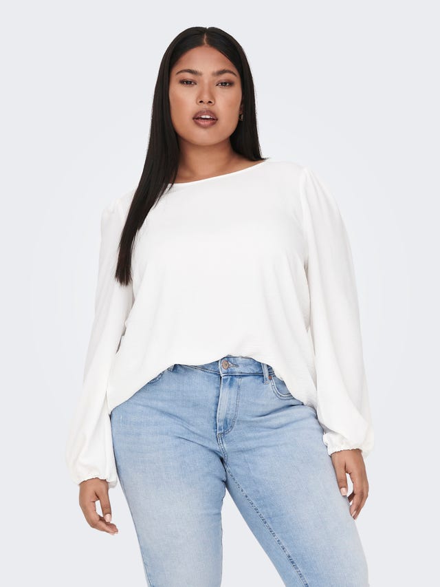ONLY Curvy balloon sleeve top - 15285163