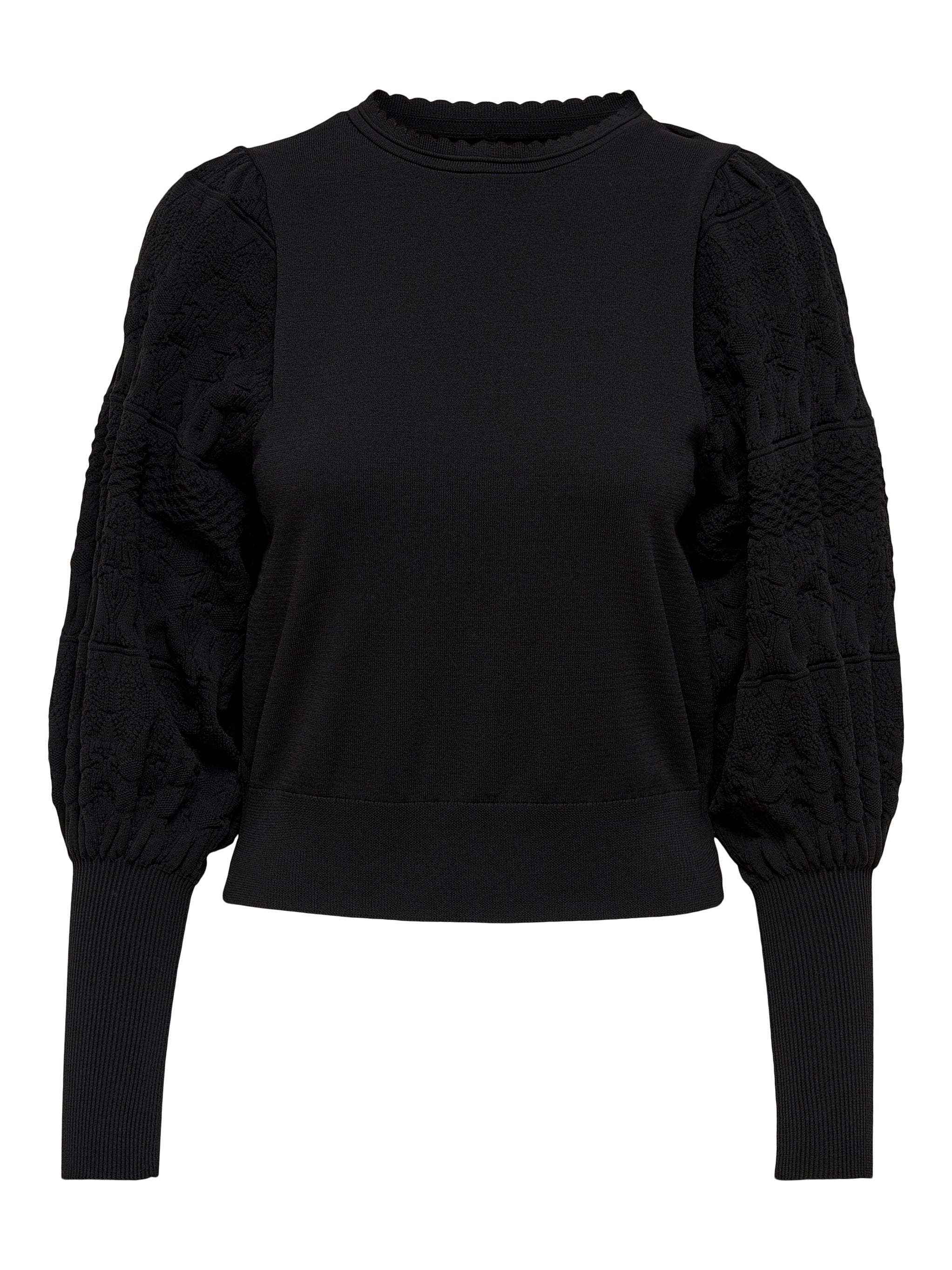 One Shoulder Petite Pullover | Black | ONLY®