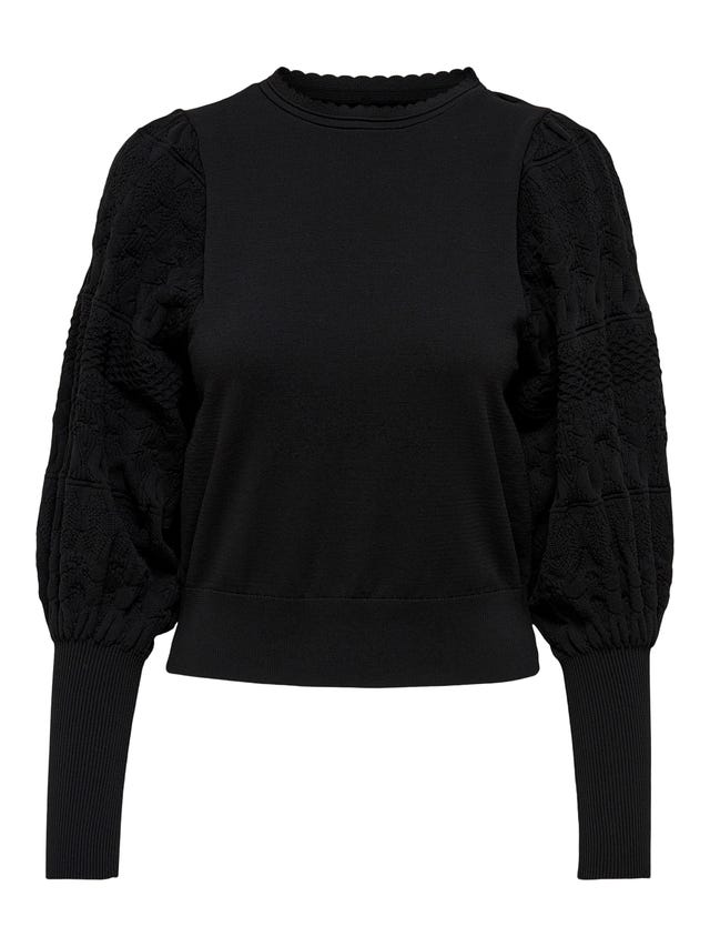 ONLY Knitted pullover with puff sleeves - 15285203