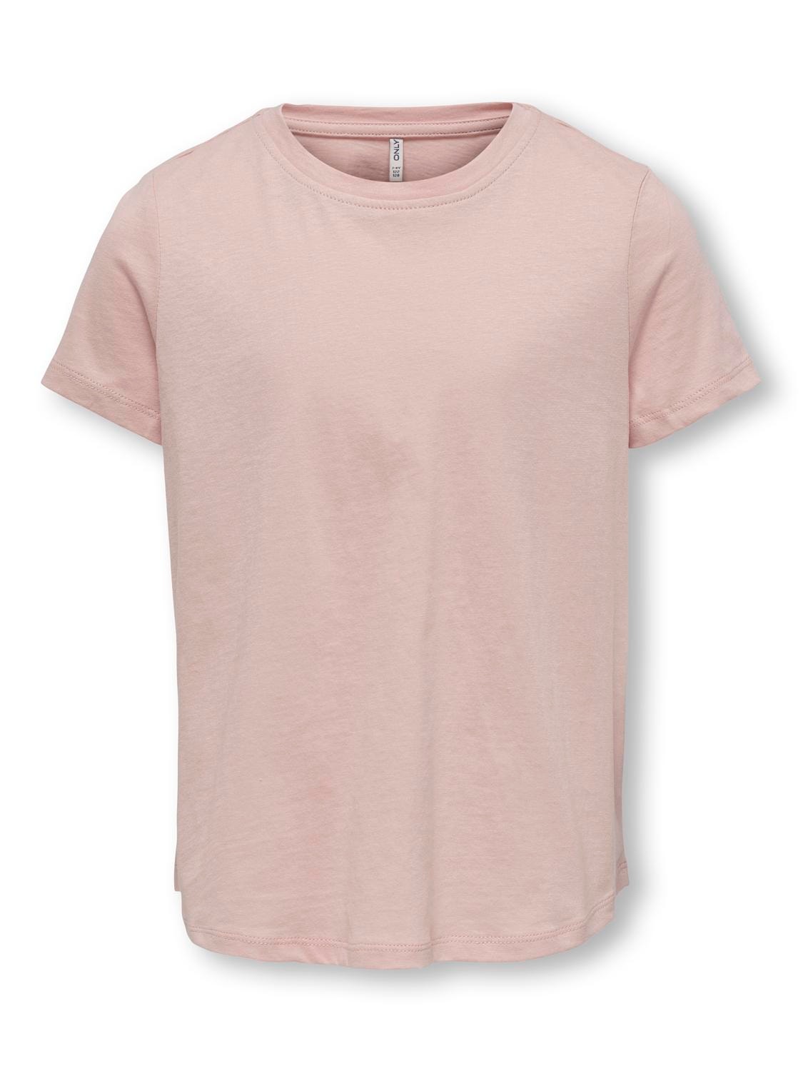 ONLY Volumiger Fit Rundhals T-Shirt -Rose Smoke - 15285374