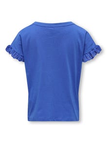 ONLY o-neck top -Dazzling Blue - 15285384