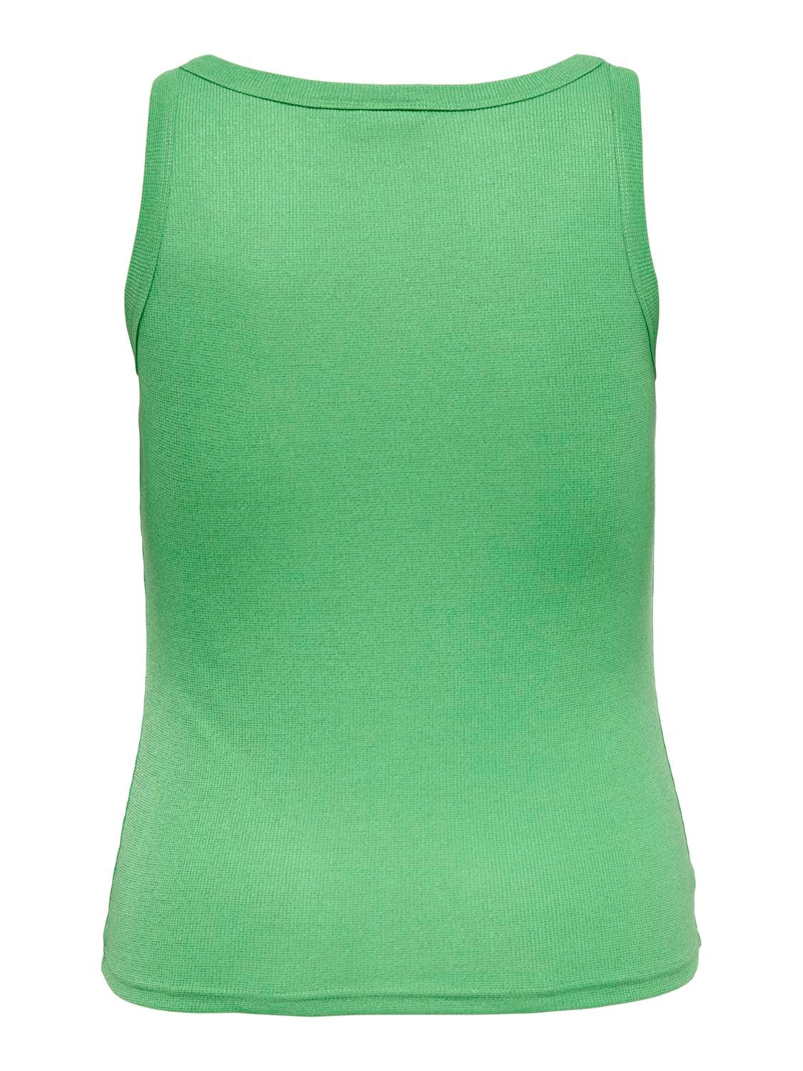 ONLY Regular Fit Round Neck Curve Tank-Top -Kelly Green - 15285472