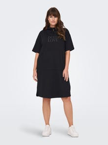 ONLY Regular Fit Sweat Dress -Black - 15285488