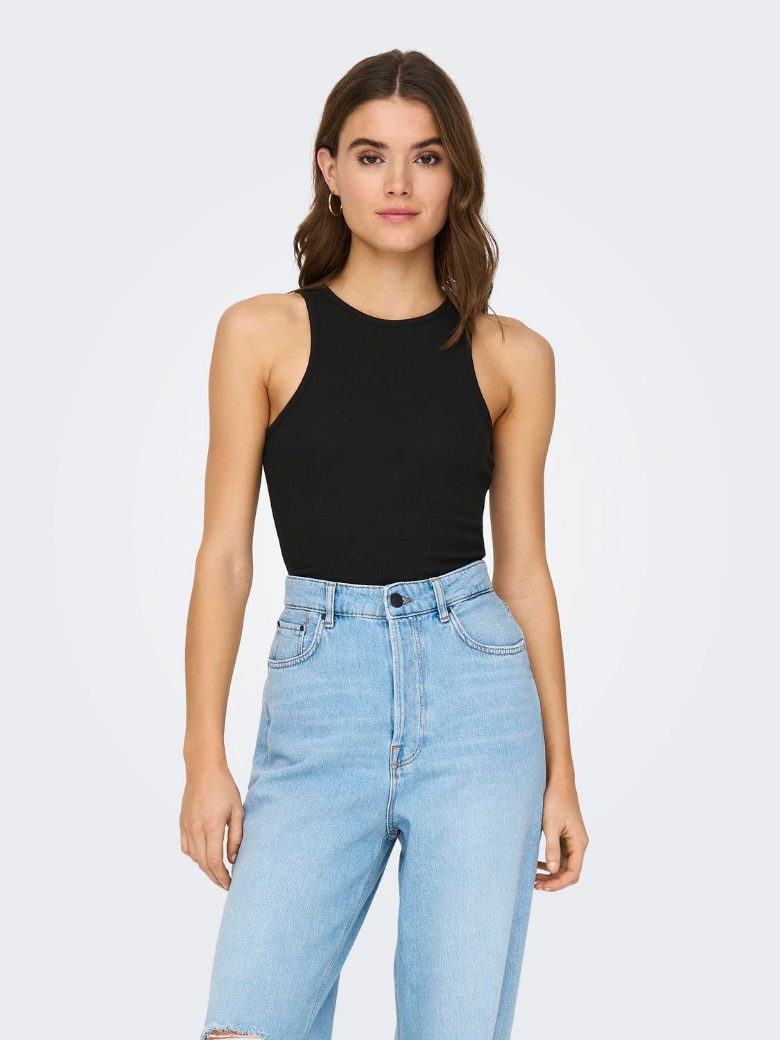 ONLY Tops Regular Fit Col rond -Black - 15285618