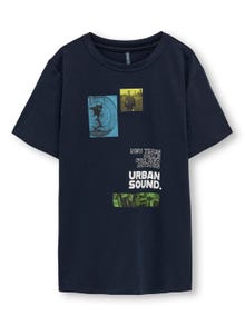 ONLY Box Fit Rundhals T-Shirt -Navy Blazer - 15285680
