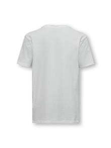 ONLY o-hals t-shirt med print -Cloud Dancer - 15285681