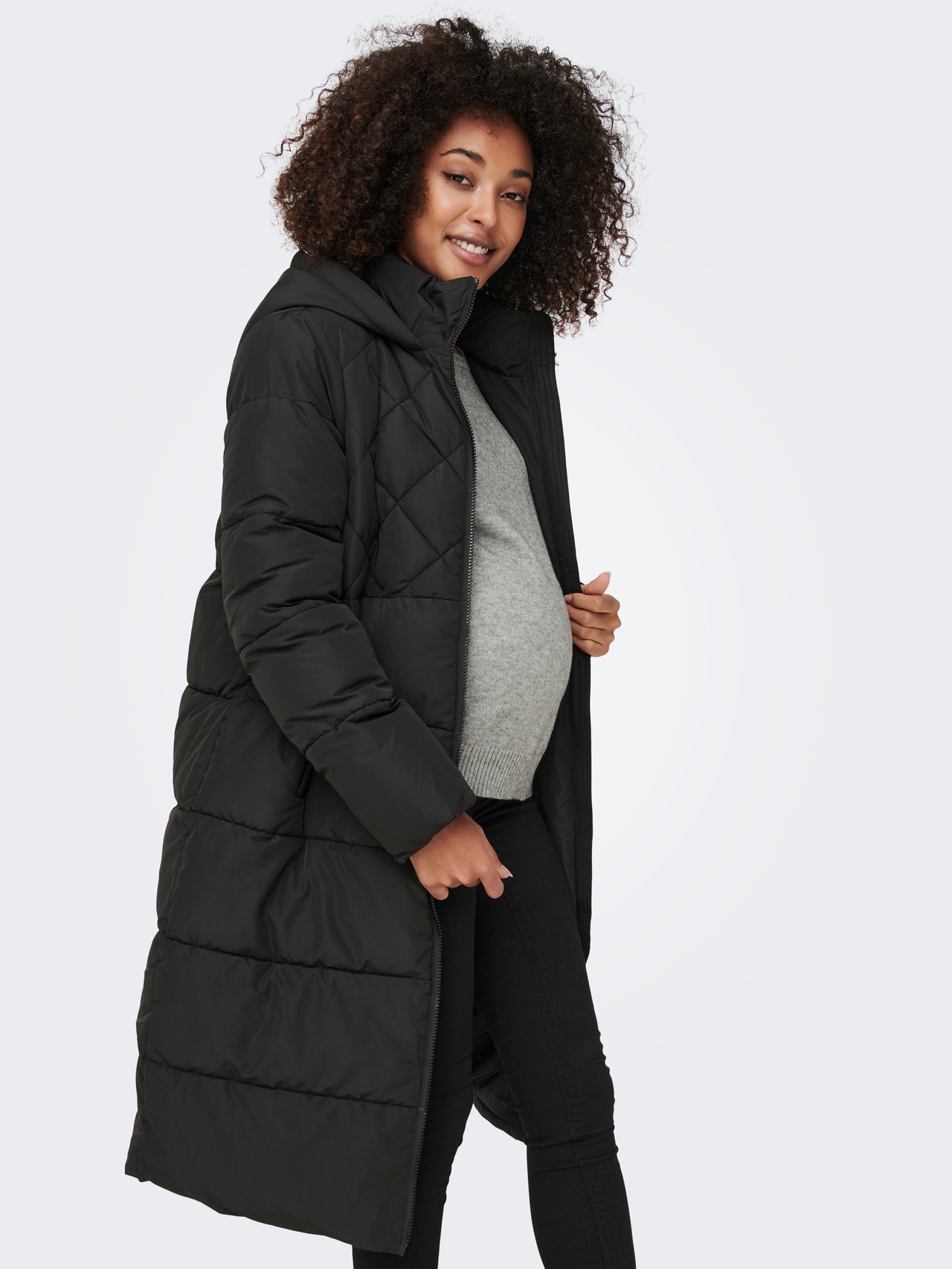 ONLY Hood Maternity Coat -Black - 15285887