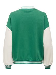 ONLY Normal passform Hoodie Elastiska manschetter Nedsänkta axlar Sweatshirt -Green Jacket - 15285963