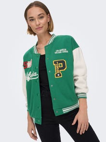 ONLY Detailed sweat bomber jacket -Green Jacket - 15285963
