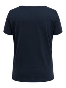 ONLY Normal geschnitten V-Ausschnitt T-Shirt -Night Sky - 15285965