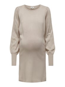 ONLY Comfort fit O-hals Zwangerschap Lange jurk -Pumice Stone - 15285982
