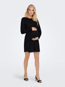 ONLY Mamma langermet Strikket kjole -Black - 15285982