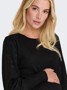 ONLY Mama Long sleeved Knitted Dress -Black - 15285982