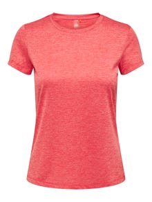 ONLY Solid colored Training Tee -Sun Kissed Coral - 15285999
