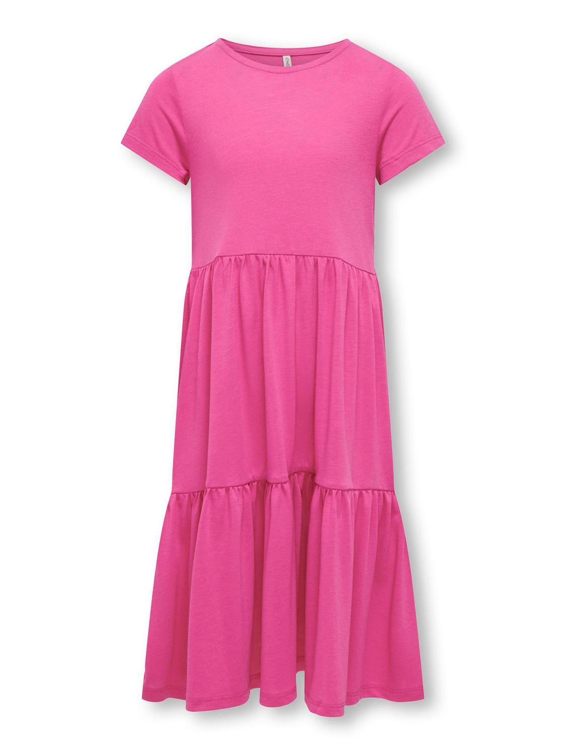 ONLY Regular fit O-hals Lange jurk -Raspberry Rose - 15286029