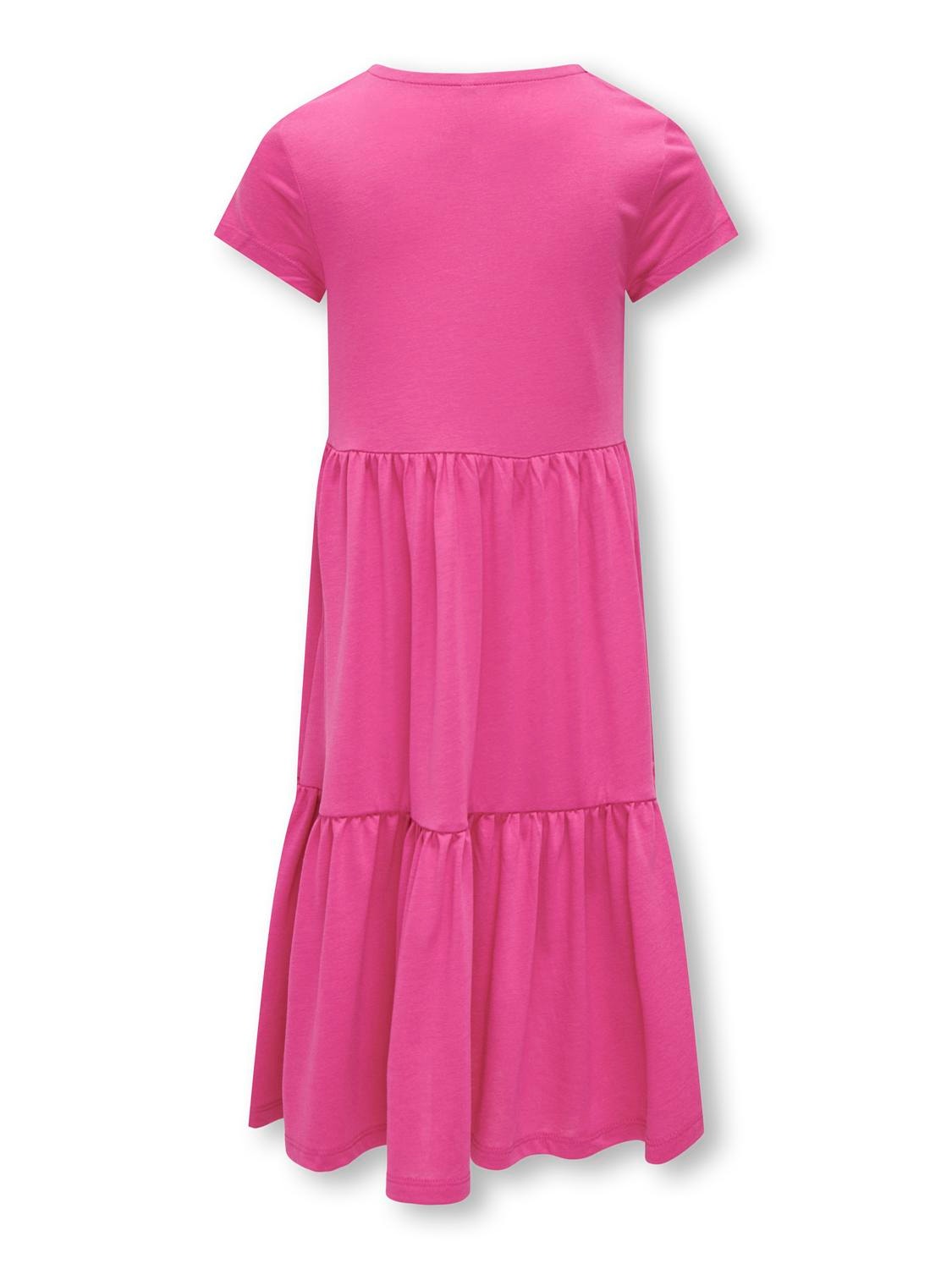 ONLY Regular Fit Round Neck Long dress -Raspberry Rose - 15286029