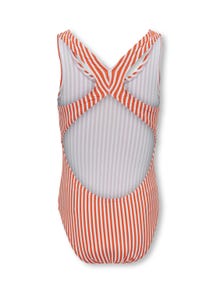 ONLY Striped Swimsuit -Cherry Tomato - 15286063
