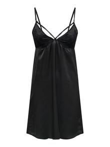 ONLY Thin straps Night Wear -Black - 15286066