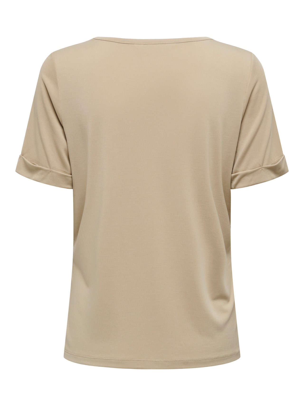 ONLY Regular Fit V-Neck T-Shirt -White Pepper - 15286119
