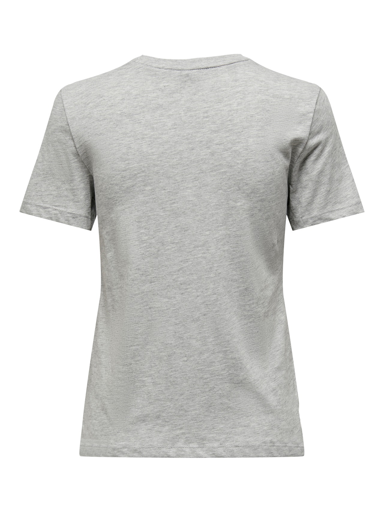 ONLY Regular Fit O-Neck T-Shirt -Light Grey Melange - 15286374