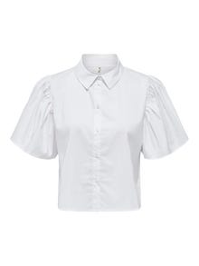 ONLY Regular fit Overhemd kraag Volumineuze mouwen Overhemd -White - 15286420