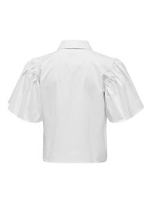 ONLY Regular Fit Shirt collar Volume sleeves Shirt -White - 15286420