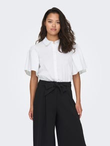 ONLY Regular Fit Shirt with Bell Sleeves -White - 15286420