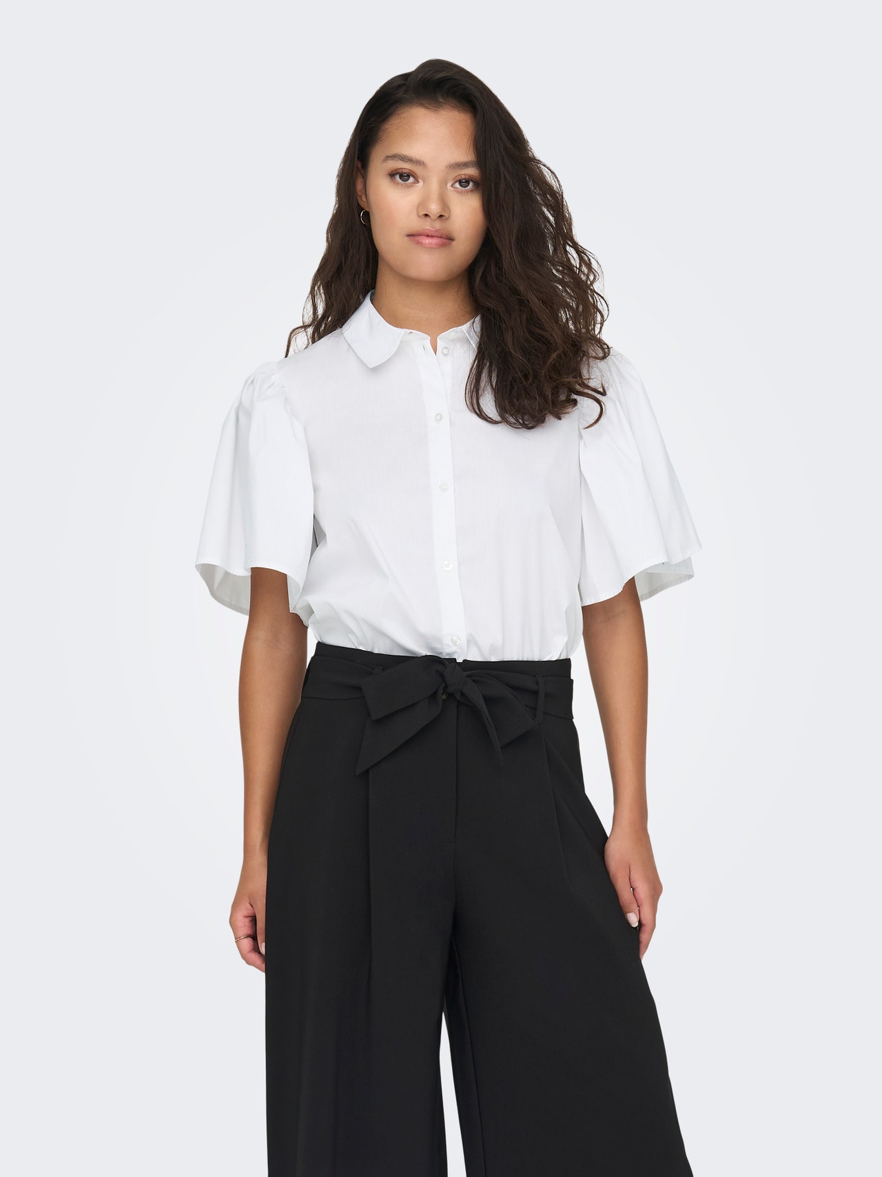 ONLY Shirt with Bell Sleeves -White - 15286420