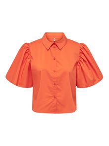ONLY Regular Fit Shirt with Bell Sleeves -Scarlet Ibis - 15286420