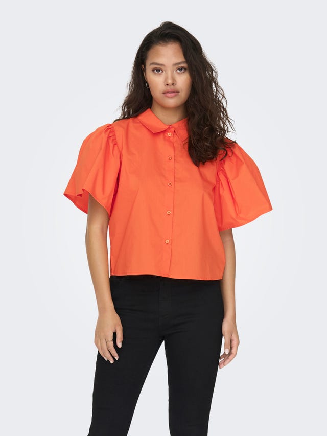 ONLY Regular fit Overhemd kraag Volumineuze mouwen Overhemd - 15286420