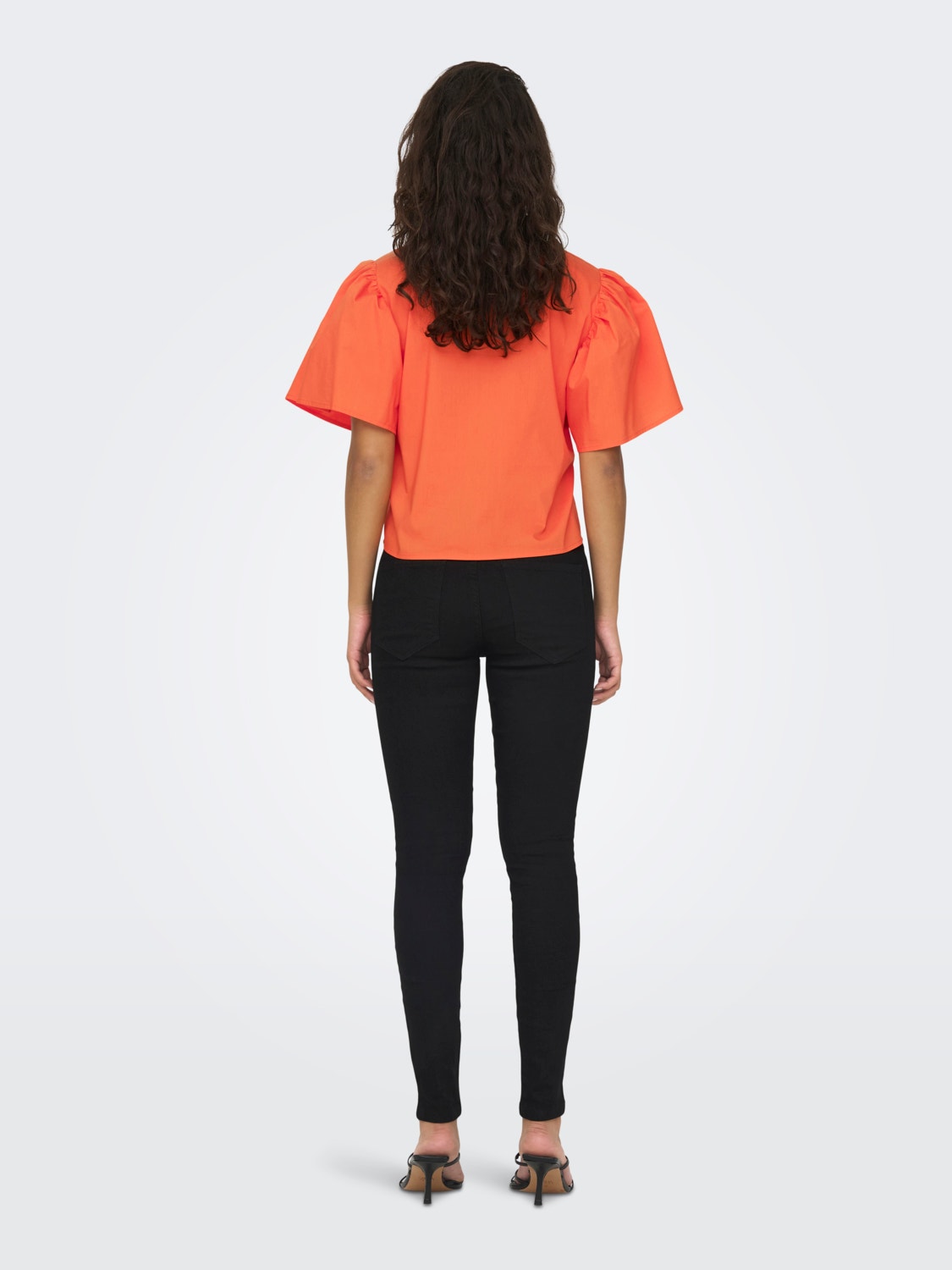 ONLY Regular Fit Shirt collar Volume sleeves Shirt -Scarlet Ibis - 15286420