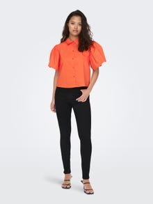 ONLY Regular Fit Shirt with Bell Sleeves -Scarlet Ibis - 15286420