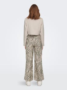 ONLY Wide trousers with mid waist -Sandshell - 15286473