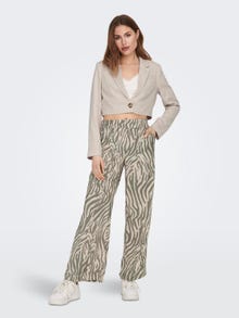 ONLY Pantalons Wide Leg Fit Taille classique -Sandshell - 15286473