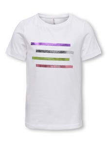 ONLY T-shirts Boxy Fit Col rond -Bright White - 15286505