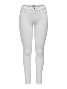 ONLY Skinny Fit Mittlere Taille Jeans -White Denim - 15286523
