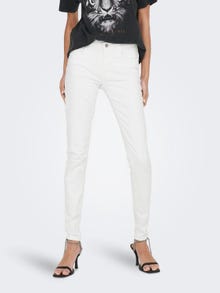 ONLY Skinny Fit Mid waist Jeans -White Denim - 15286523