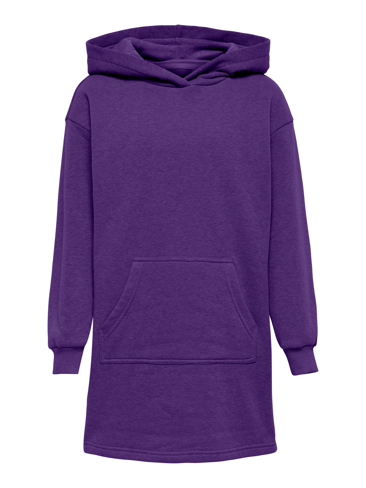 ONLY Regular Fit Hoodie Ribbed cuffs Short dress -Heliotrope - 15286544