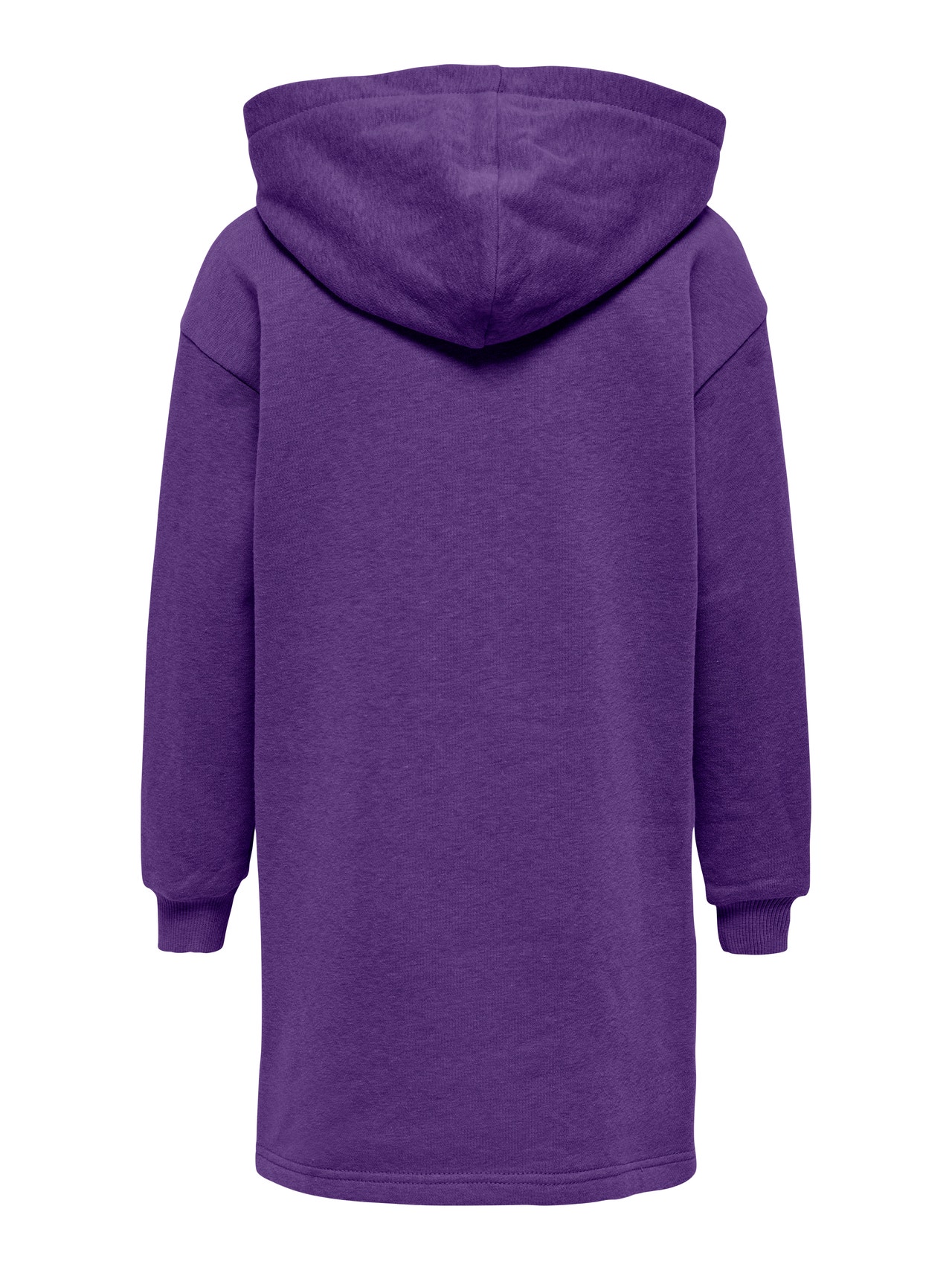 ONLY Regular Fit Hoodie Ribbed cuffs Short dress -Heliotrope - 15286544