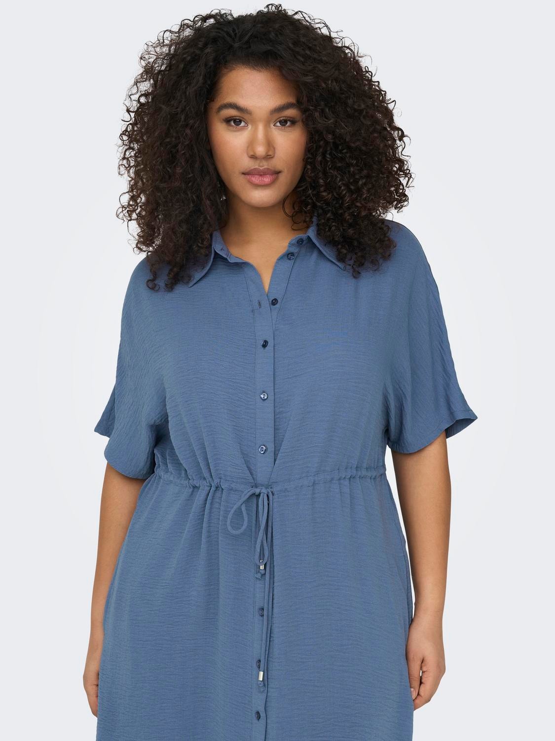 ONLY Curvy midi shirt dress -Vintage Indigo - 15286585