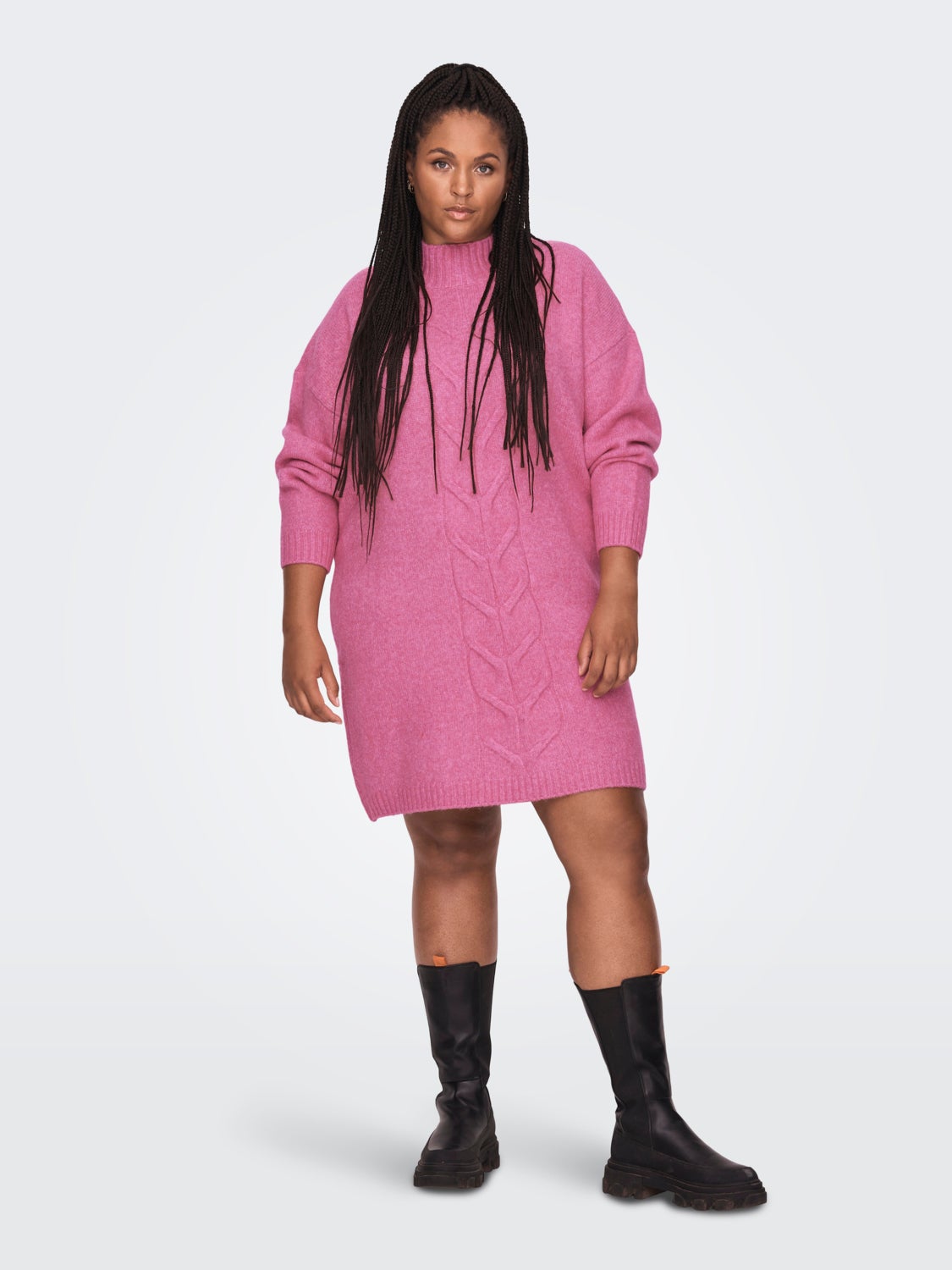 Curvy cable Knitted Dress | Medium 