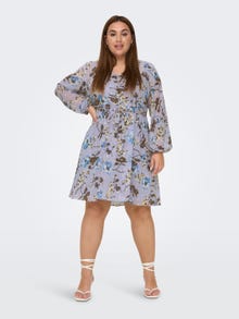 ONLY Curvy printed layered dress -Purple Rose - 15286645