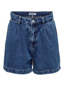 ONLY Denim shorts with high waist -Medium Blue Denim - 15286694