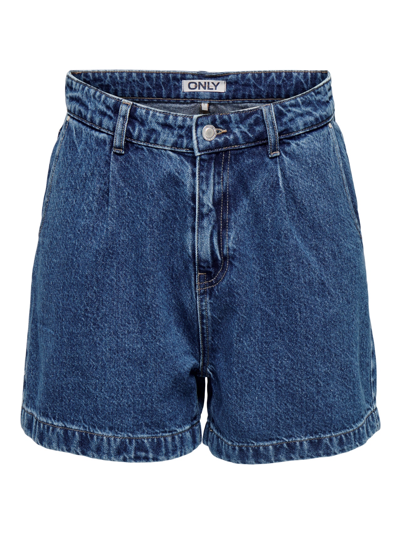 ONLY Shorts Wide Leg Fit Taille haute -Medium Blue Denim - 15286694