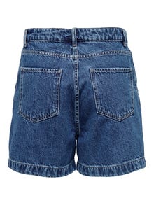 ONLY Denimshorts med høj talje  -Medium Blue Denim - 15286694