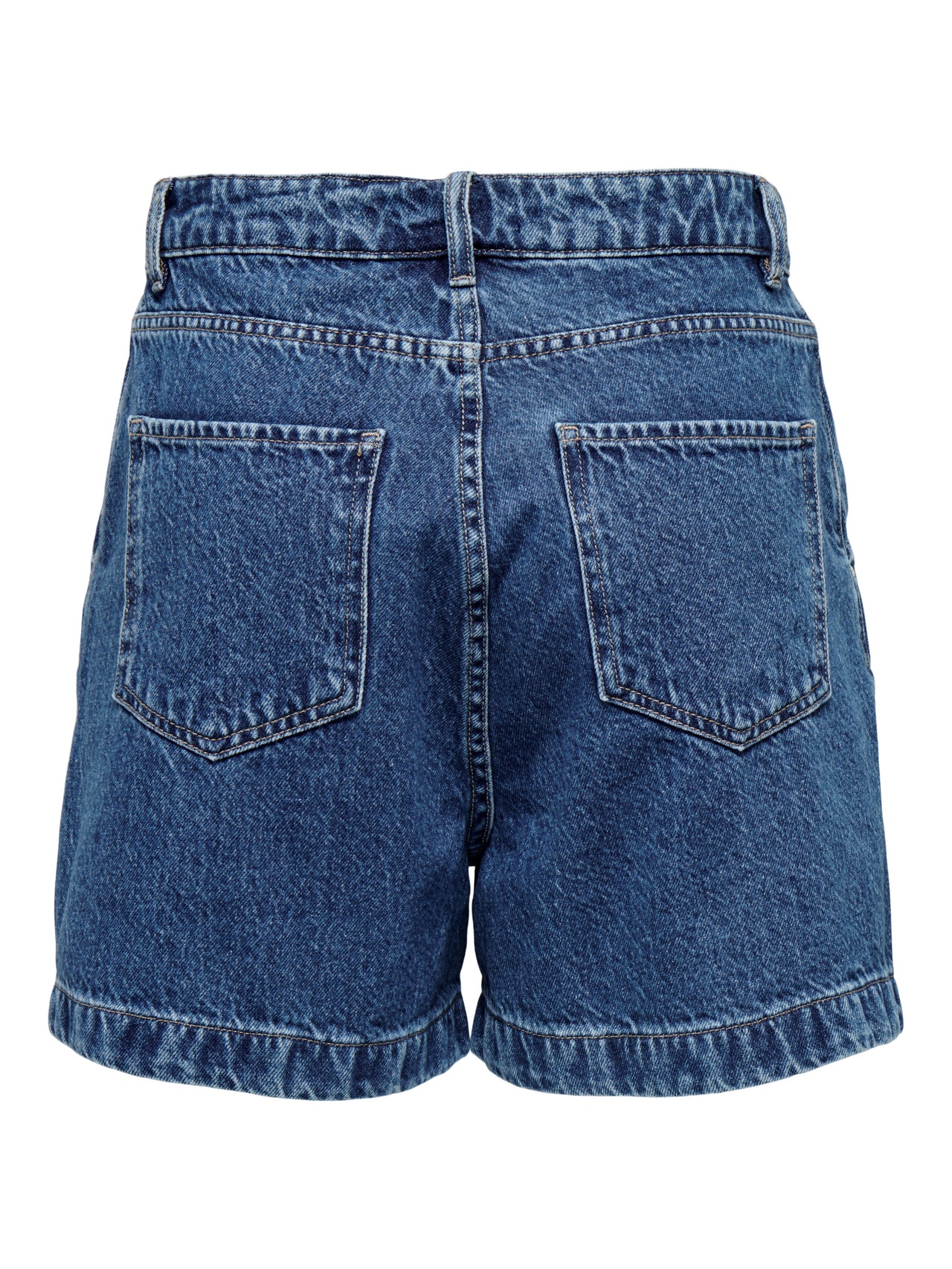 ONLY Shorts Corte wide leg Cintura alta -Medium Blue Denim - 15286694