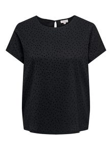 ONLY Curvy Patterned Top -Black - 15286833