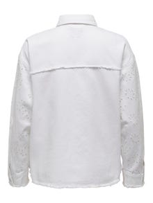 ONLY Spread collar Buttoned cuffs Dropped shoulders Jacket -Bright White - 15286848