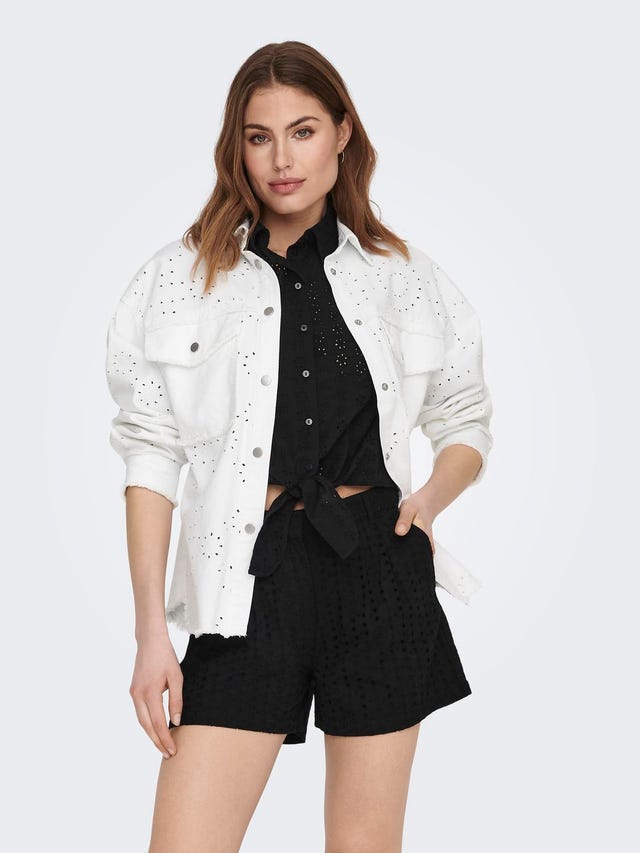ONLY Spread collar Buttoned cuffs Dropped shoulders Jacket - 15286848