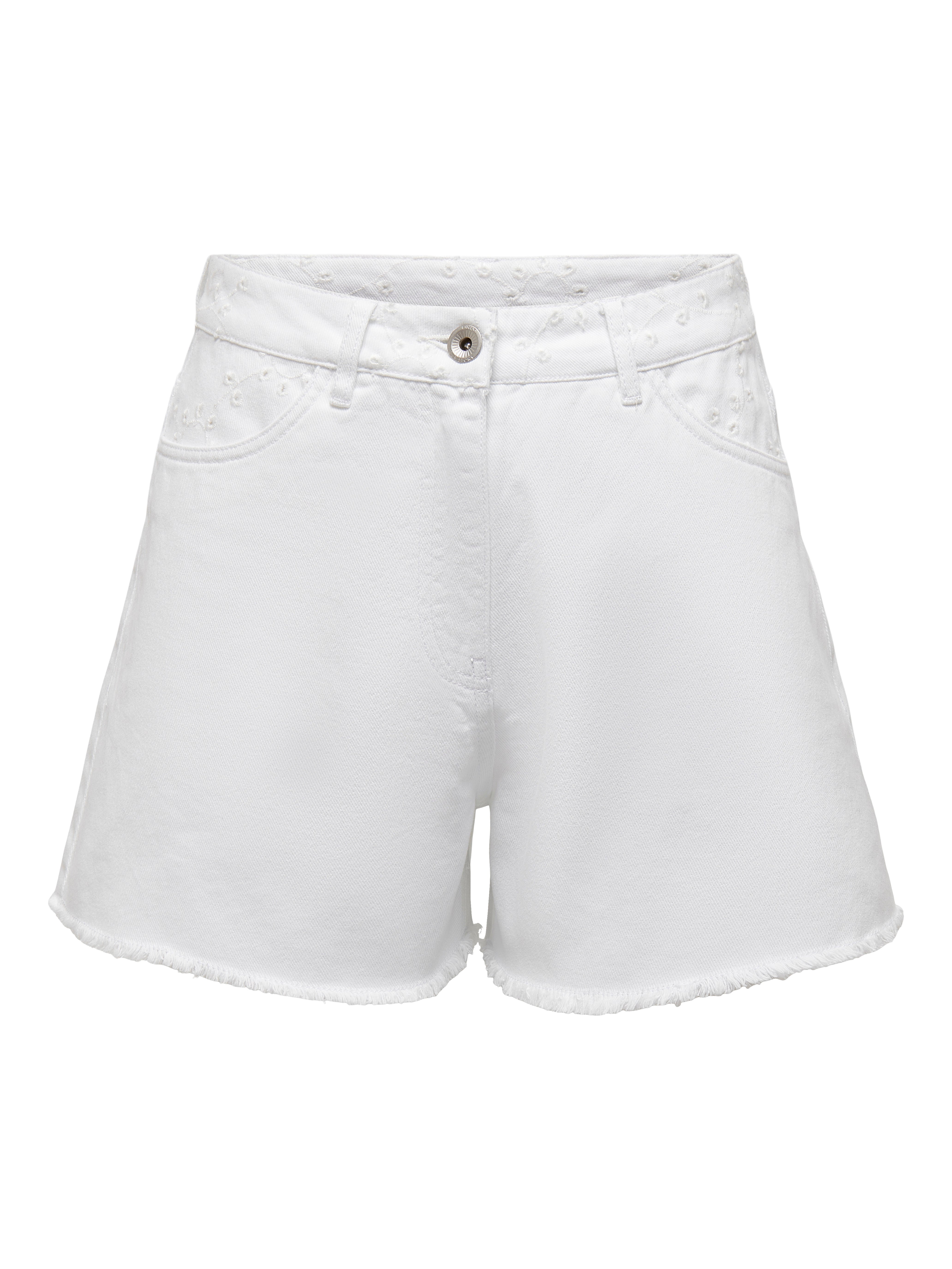 Thumbnail - Onlelena Hohe Taille Normal Geschnitten Shorts